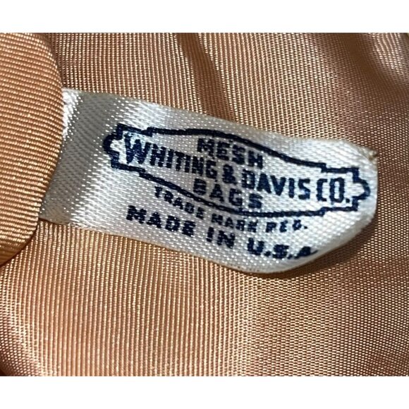 Vintage Whiting & Davis Co Women’s Gold Mesh Chain Handle Clutch Bag Sz S - Picture 6 of 9